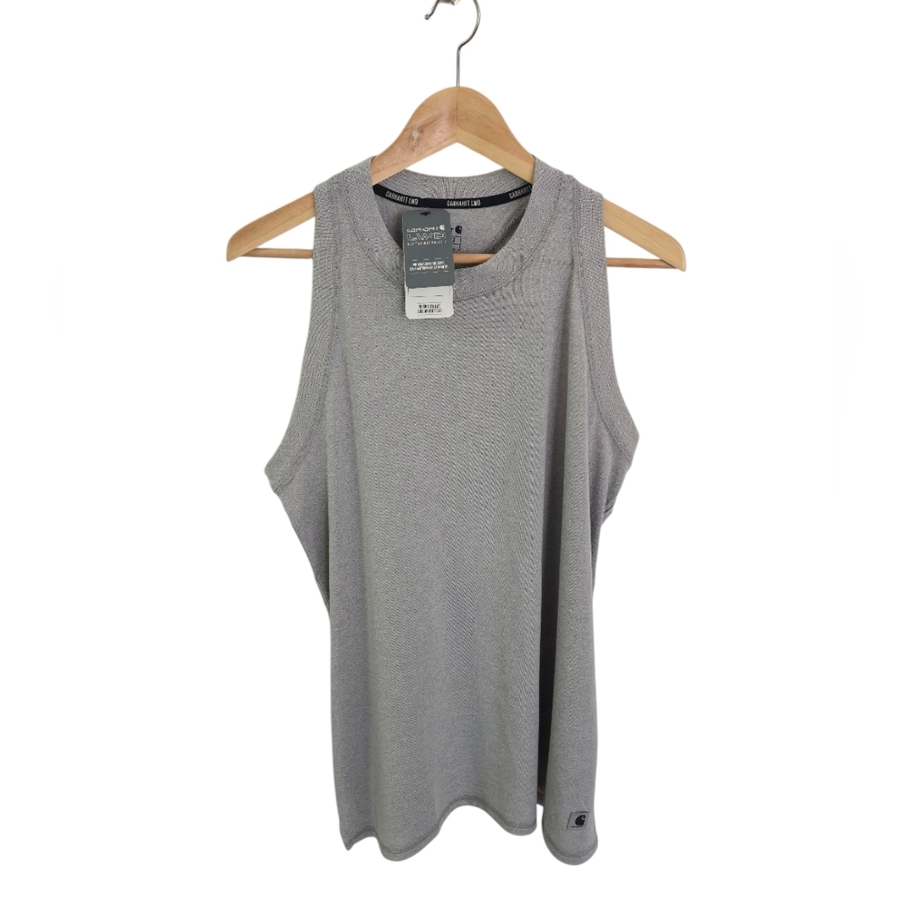 NWT Carhartt LWD Women's Relaxed Fit Tank Top Gray Size L 12-14 Regular